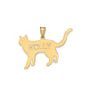 Laser Polished Cat Name Pendant