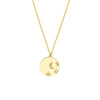Diamond Moon &amp; Stars Medallion Necklace