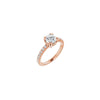 14K Rose 6.5 mm Round Engagement Ring Mounting