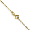 14K .8mm Box with Spring Ring Clasp Chain