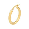 3mm Oval 20x15 Polish Tube Hoop Earrings