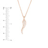 Sterling Silver CZ Italian Horn Adjustable Necklace