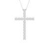 14K 1.00Ct Certified Lab Grown Diamond Cross Pendant ( Igi Certified )