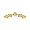 14K Yellow Gold Curved Diamond Anniversary Band
