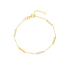 White Enamel Alternating Bar Bracelet