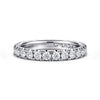 14K White Gold French Pavé Set Diamond Eternity Band