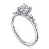 14K White Gold Round Diamond Engagement Ring