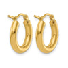 10K Polished Hinged Hoop Earrings