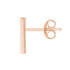 Mini Staple Bar Earrings on Post Back