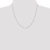 14K White Gold .5mm Baby Box with Spring Ring Clasp Chain