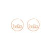 Gothic Nameplate Hoop Earrings