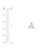 1-7/8tcw 4.2mm Diamond Trio Stud Earrings