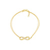 Half-CZ Infinity Adjustable Bracelet