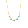 Simulated Turquoise Triangle Necklace