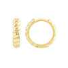 Medium Ribbed Polished Hoops