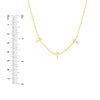 Triple Cross with Diamond Necklace