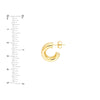 15mm Small Double Open Hoop Earrings