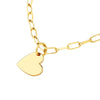 Dangle Heart Paper Clip Necklace