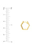 Pentagon Shaped Hoop Earrings