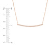 Curved Bar Adj. Necklace with 1/5tcw Diamond