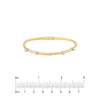 5-Diamond Yellow/White Mesh Bangle