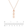7mm Vertical Block Numeral Necklace