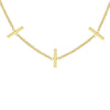 Seven Upright Staple Bars Necklace