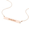 Adjustable 18' Bar Necklace with 2pt Diamond