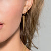 North Star Earrings with Chain Drape