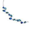 Teal Sapphire and Blue Blossom Necklace