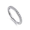 14K White Gold Diamond Wedding Band