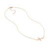 Sterling Silver Sideways Cross Necklace