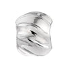 Sterling Silver Wave Half-Hoop Earrings on Post Back
