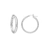 25mm x 3mm Diamond-Cut Hoop Earrings