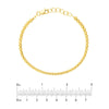Sterling Silver Diamond-Cut Beads Adjustable Bracelet