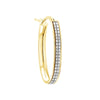 Plated Sterling Silver Double Sparkle Oval Hoops