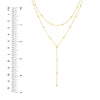 Double Stranded Bead Station Drop Necklace