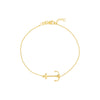 Sideways Anchor Adjustable Bracelet