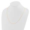 14K Adjustable .8mm D/C Wheat Chain