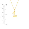 Script 'L' with Diamond Bezel Necklace