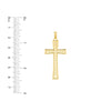 Diamond-Cut Tapered Cross Pendant