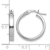 14K White Gold Polished Hoop Earrings