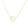 Plated Sterling Silver Sideways Heart Necklace