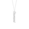 7mm Vertical Script Font Necklace