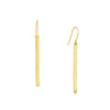 Bar Earrings in Plated Sterling Silver with CZ