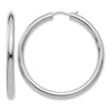 Sterling Silver Rhodium-plated 3.5mm Tube Earrings