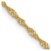 14K 1.3mm Singapore Chain