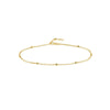 D/C Bead Station Rolo Chain Anklet