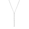 Mini Bars and Diamond Bezels Lariat Necklace