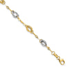 14K Two-tone Fancy Link Bracelet